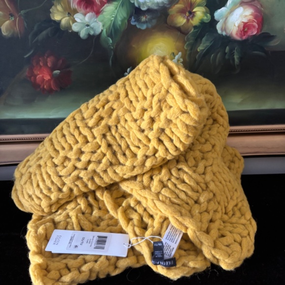 NWT EILEEN FISHER Handknit Peruvian Alpaca Scarf one size SUMER JE - Picture 3 of 8